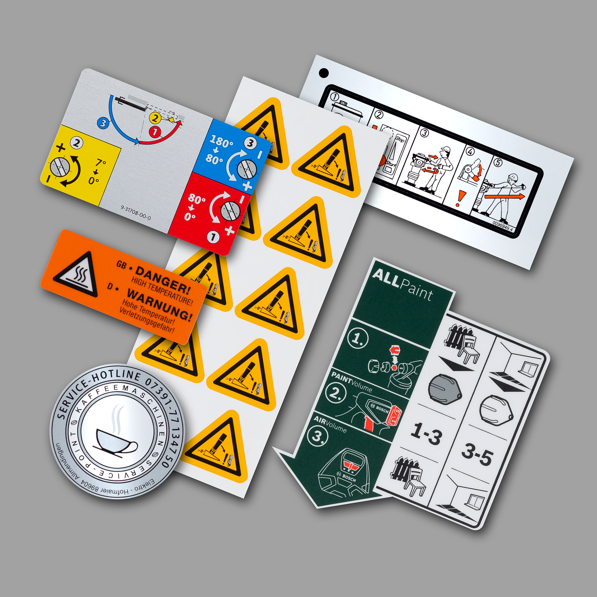 Maschinenlabel Maschinenlabel